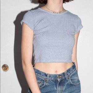 Blue striped Brandy Melville Ashlyn tee
